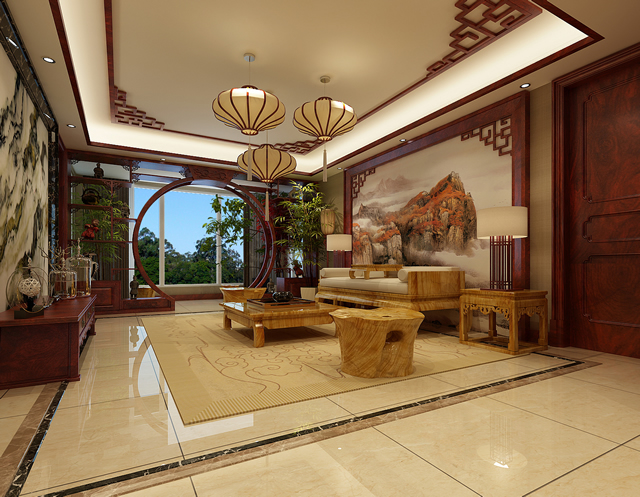 中式风格玄关设计，优雅美韵，成为每个家庭热衷追求的居住标准！
